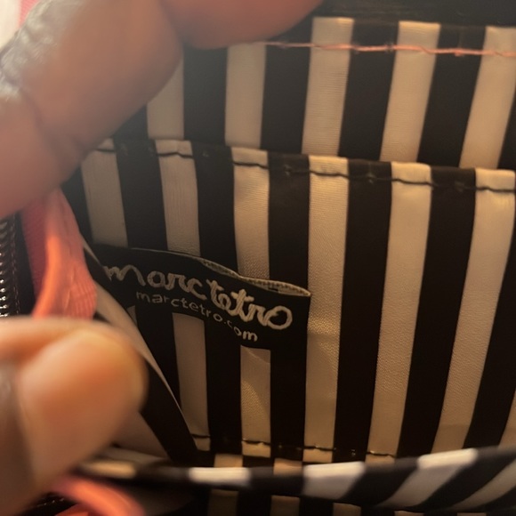 Marc Tetro Yorkie Terrier Wallet Women’s Small Pink Zip Around Wristlet - Picture 5 of 6